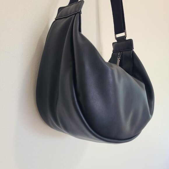 Carla Rockmore Hobo Bag Black Handbag Purse Vegan Leather - Picture 12 of 12